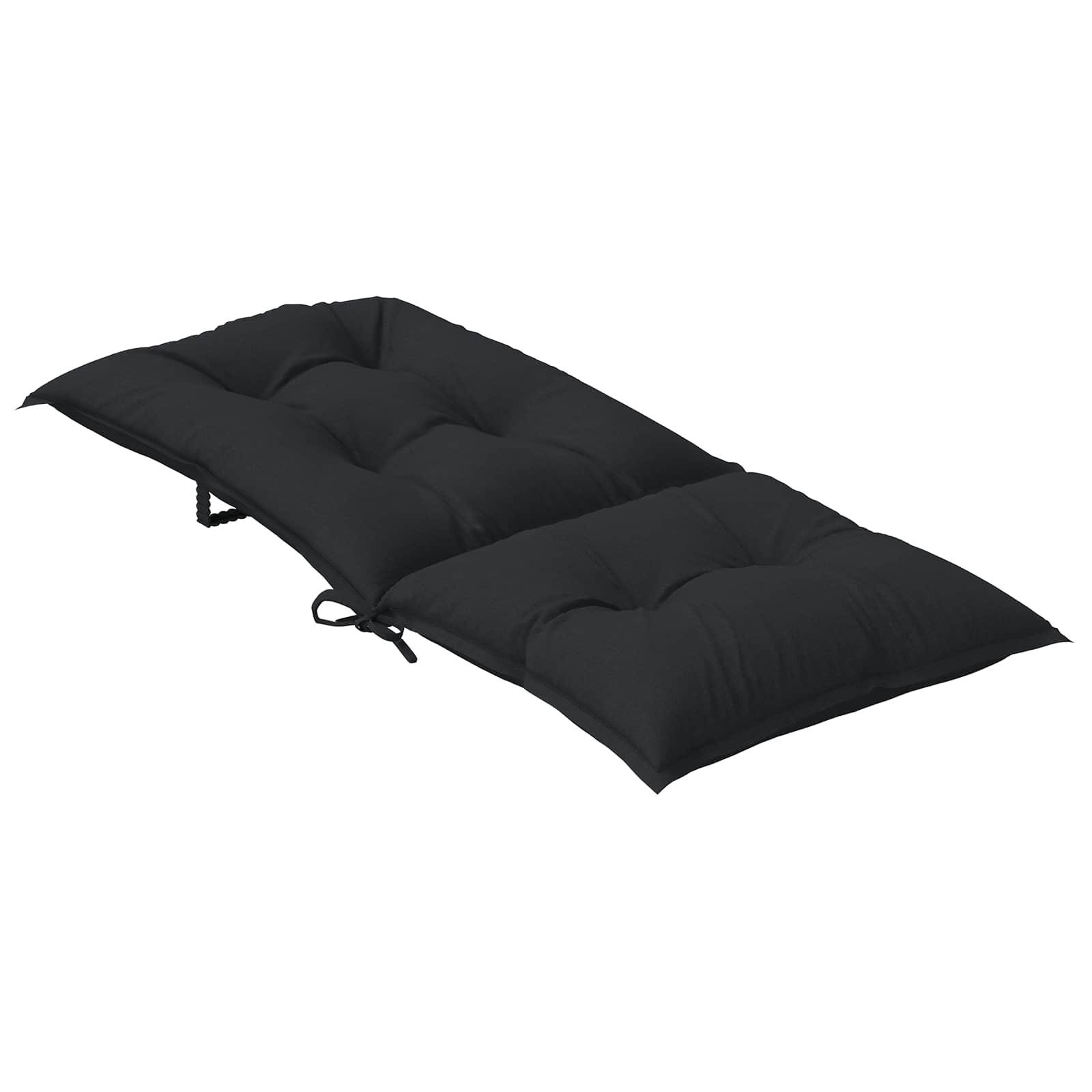 Set di cuscini per sedia alta 4 pz Poliestere Melange nero