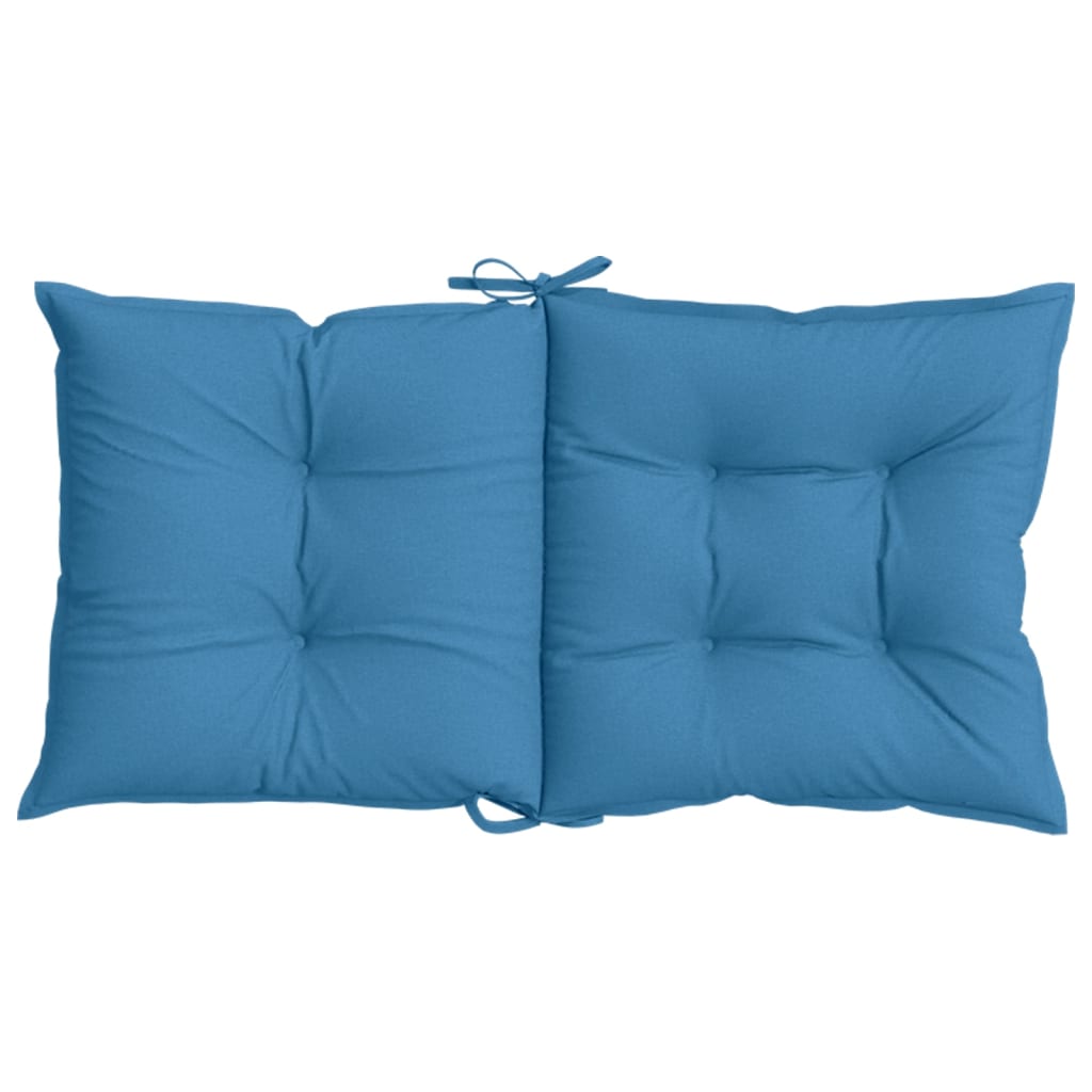 Cuscini Sedia Schiena Bassa 6 pz Blu Mélange 100x50x7 Tessuto
