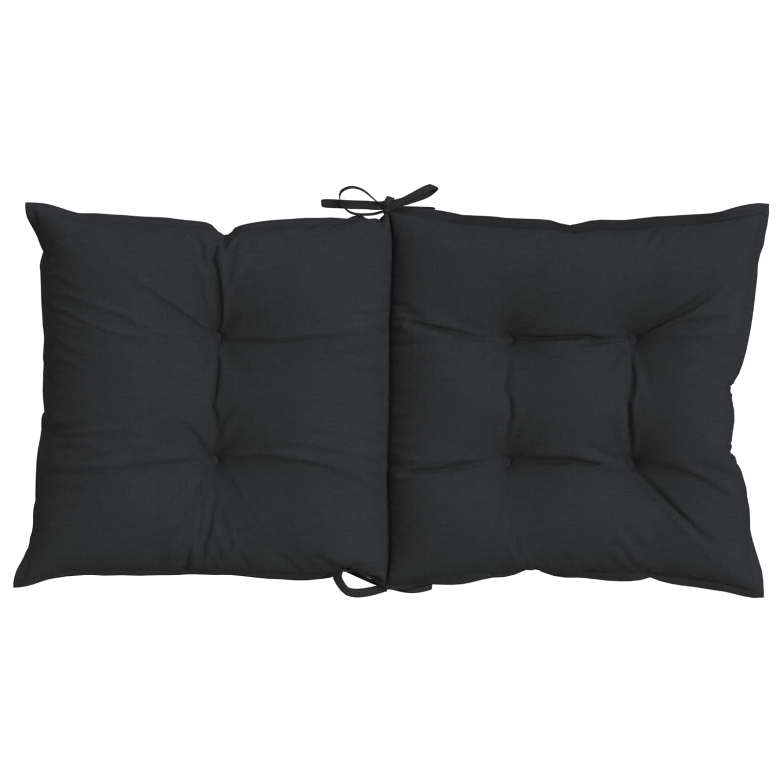 Set di Cuscini per Sedia Bassa 6 pz Poliestere Melange Nero