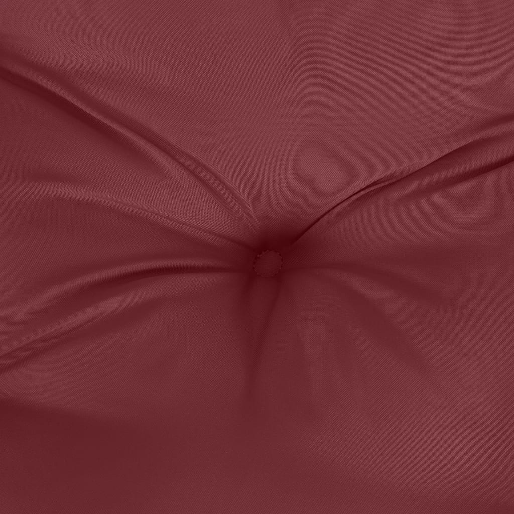 Cuscini Sedia Schiena Bassa 6 pz Rosso Vino Mélange Tessuto