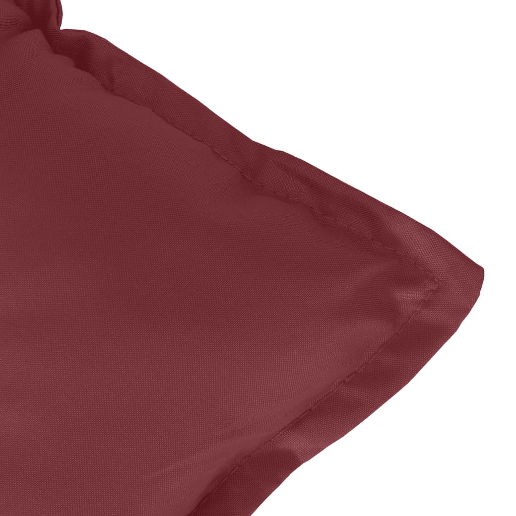 Cuscini Sedia Schiena Bassa 6 pz Rosso Vino Mélange Tessuto