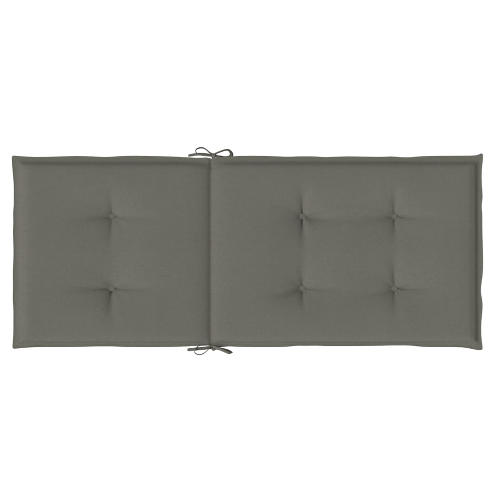 Cuscini Sedia Schiena Alta 2 Grigio Mélange 120x50x4 Tessuto