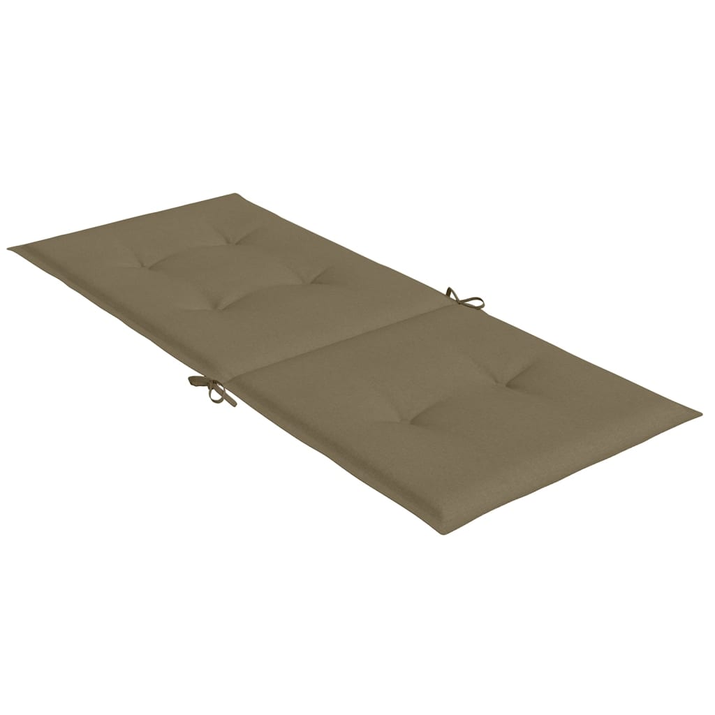 Cuscini Sedia Schiena Alta 2 Tortora Mélange 120x50x4 Tessuto