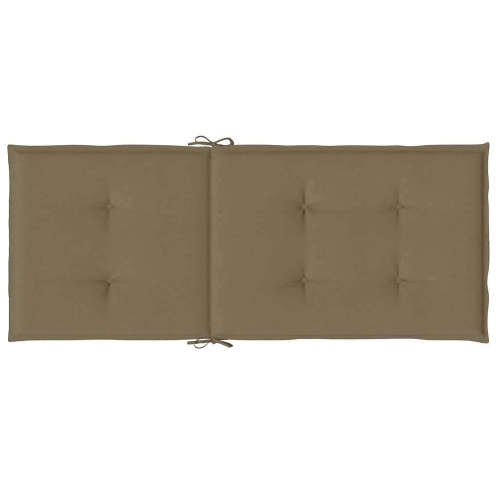 Cuscini Sedia Schiena Alta 2 Tortora Mélange 120x50x4 Tessuto