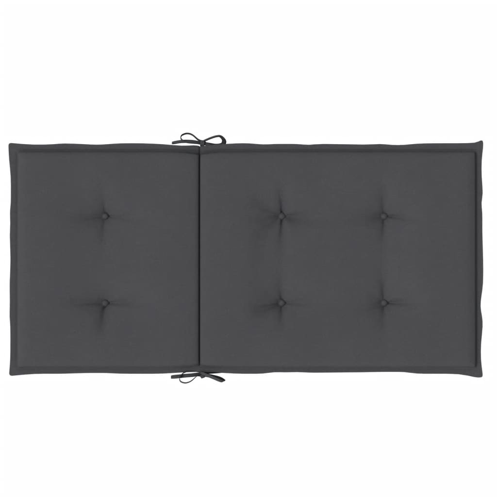 Cuscini Sedia Schiena Bassa 4 pz Antracite Mélange 100x50x4 cm