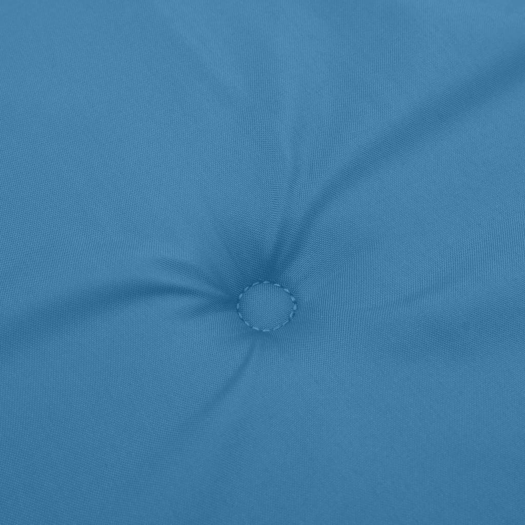 Cuscini Sedia Schiena Bassa 2 pz Blu Mélange 100x50x4 Tessuto