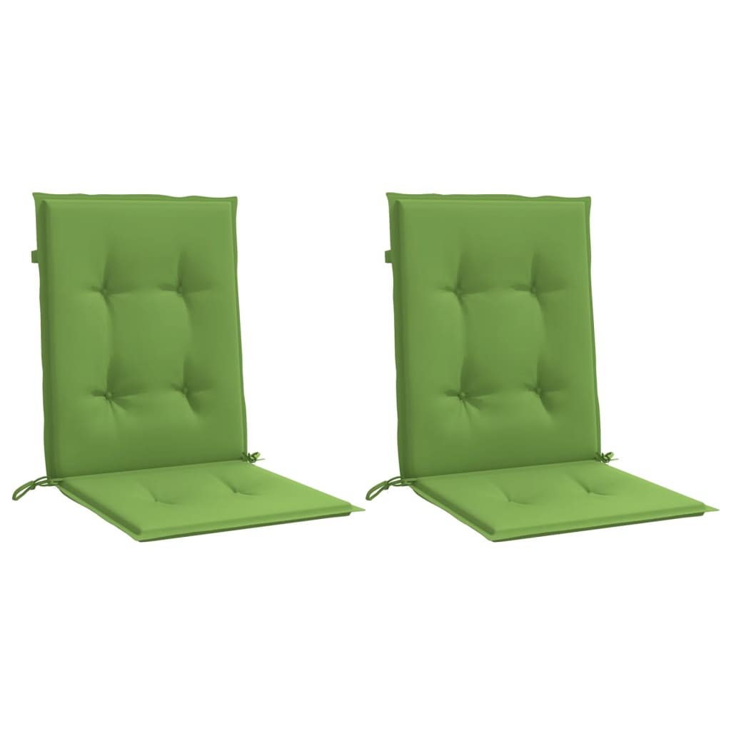 Cuscini Sedia Schiena Bassa 2 pz Verde Mélange 100x50x4 Tessuto