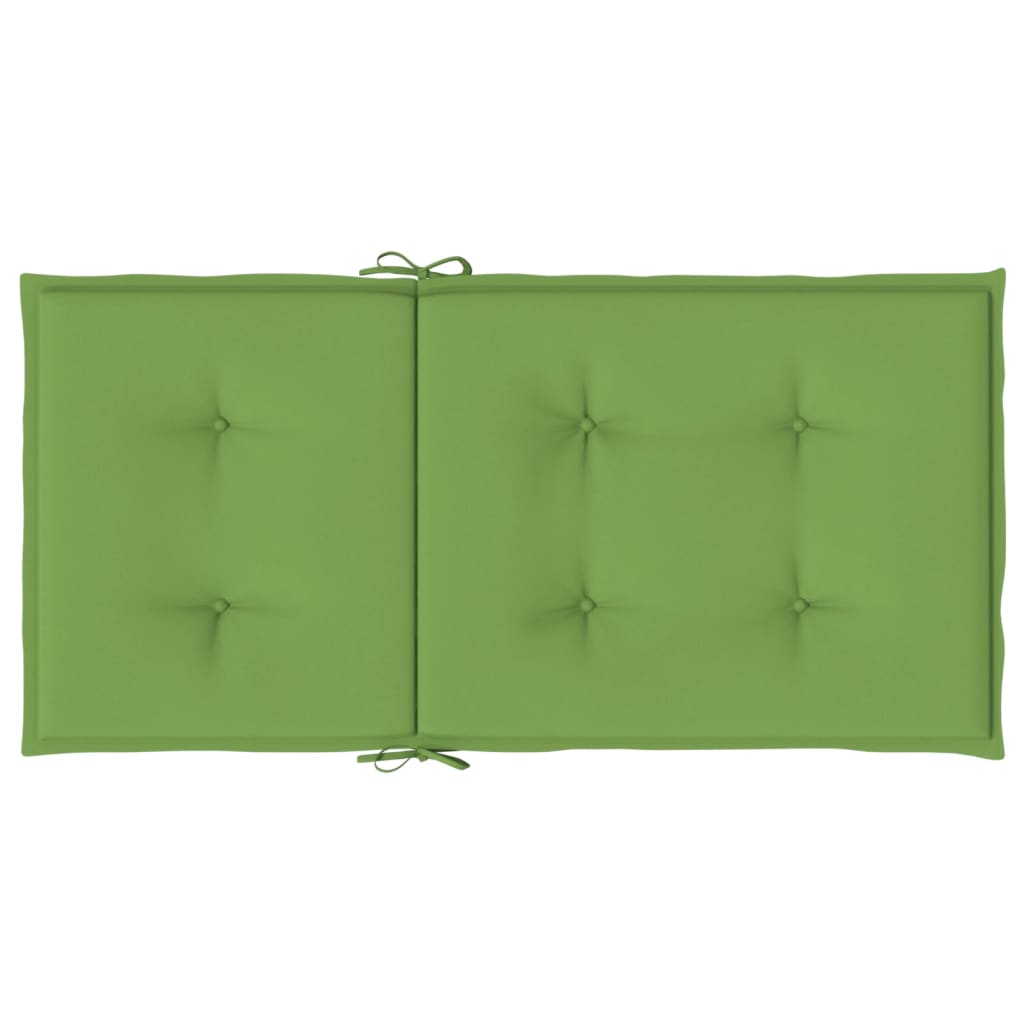Cuscini Sedia Schiena Bassa 2 pz Verde Mélange 100x50x4 Tessuto
