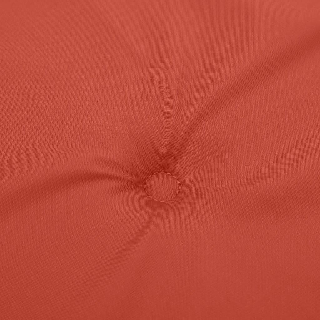 Cuscini Sedia Schiena Bassa 2 pz Rosso Mélange 100x50x4 Tessuto