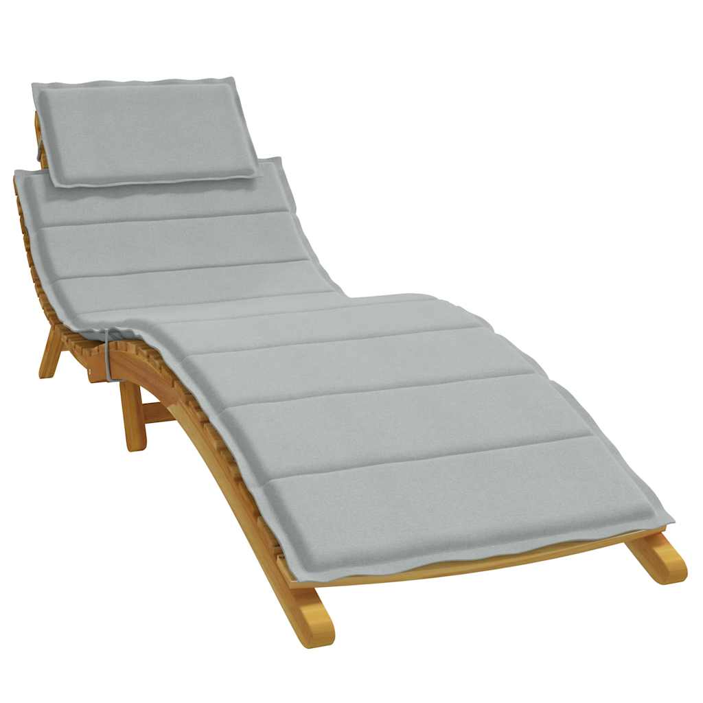 Cuscino per Lettino Prendisole Grigio Chiaro Mélange 186x58x4cm