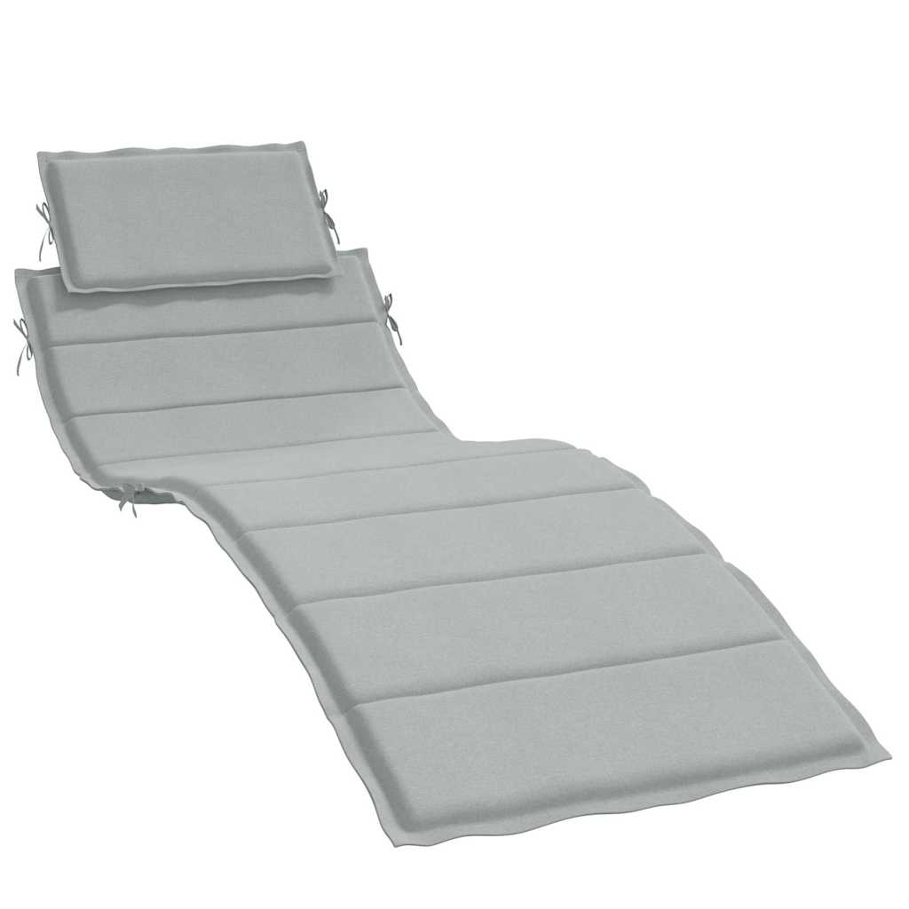 Cuscino per Lettino Prendisole Grigio Chiaro Mélange 186x58x4cm