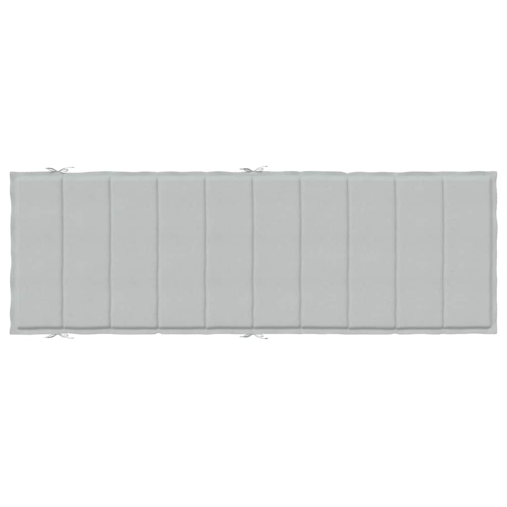 Cuscino per Lettino Prendisole Grigio Chiaro Mélange 186x58x4cm