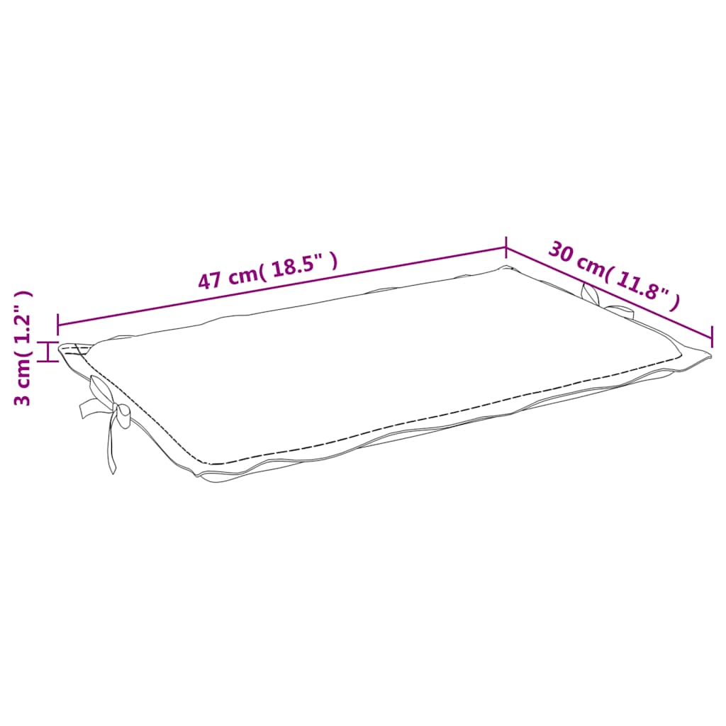 Cuscino per Lettino Prendisole Grigio Chiaro Mélange 186x58x4cm