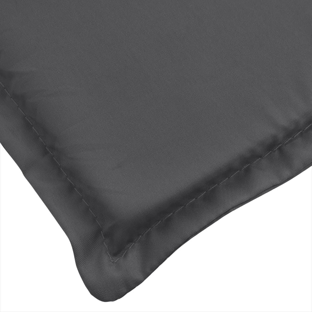 Cuscino per Lettino Antracite Mélange 200x50x4 cm in Tessuto