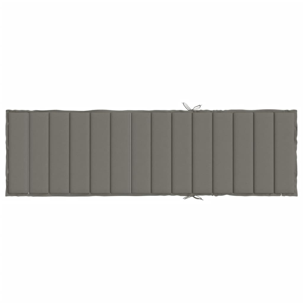 Cuscino per Lettino Prendisole Grigio Scuro Mélange 200x60x4 cm