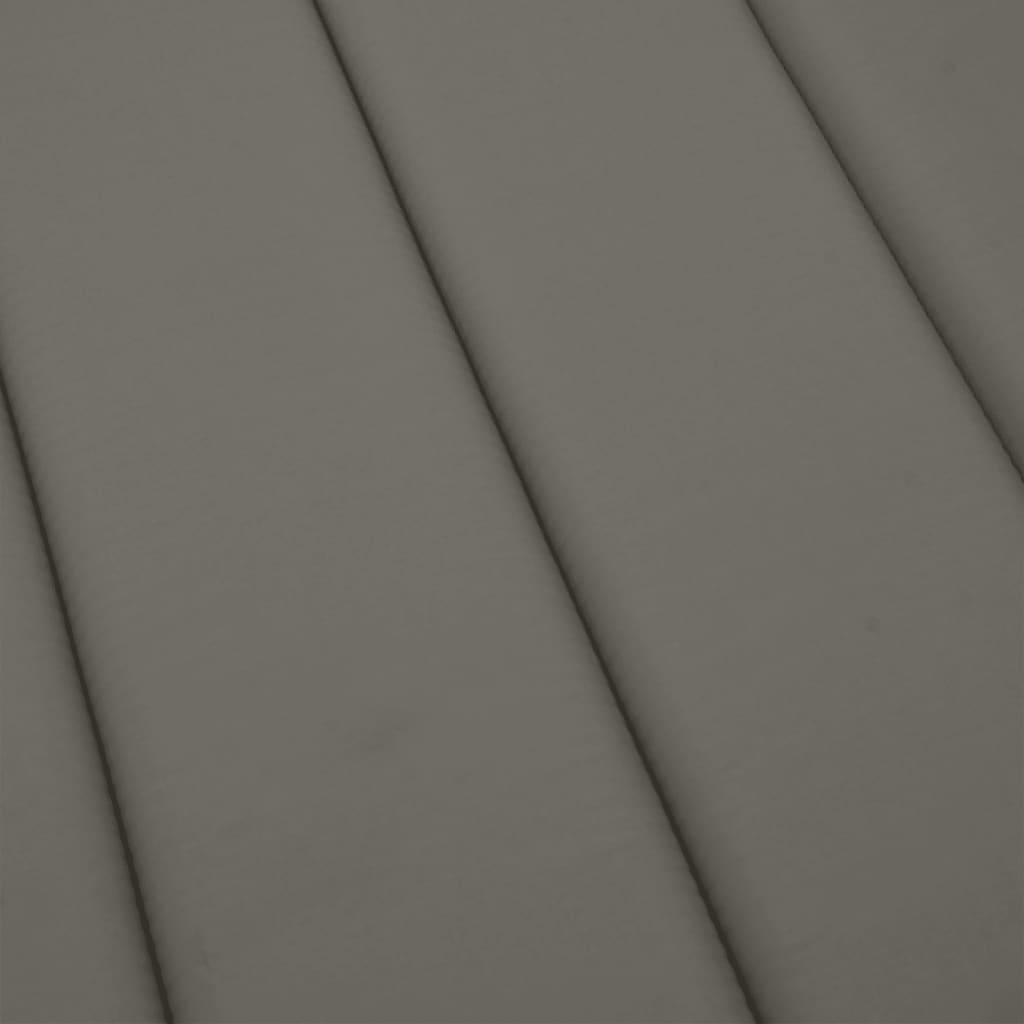 Cuscino per Lettino Prendisole Grigio Scuro Mélange 200x60x4 cm
