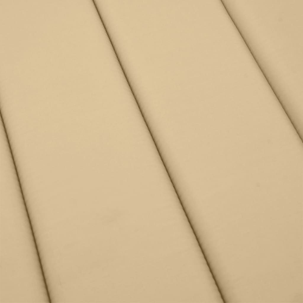 Cuscino per Lettino Prendisole Beige Mélange 200x60x4cm Tessuto