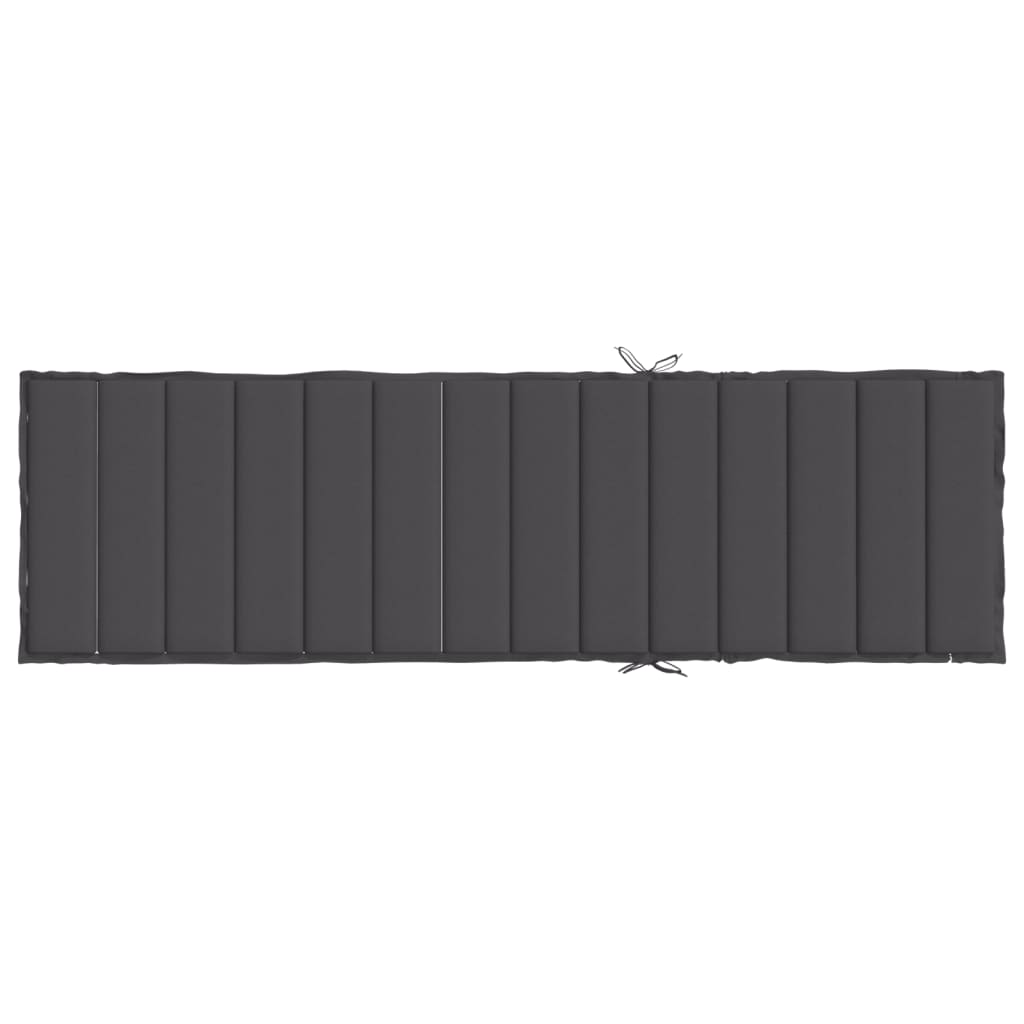 Cuscino per Lettino Prendisole Antracite Mélange 200x70x4 cm