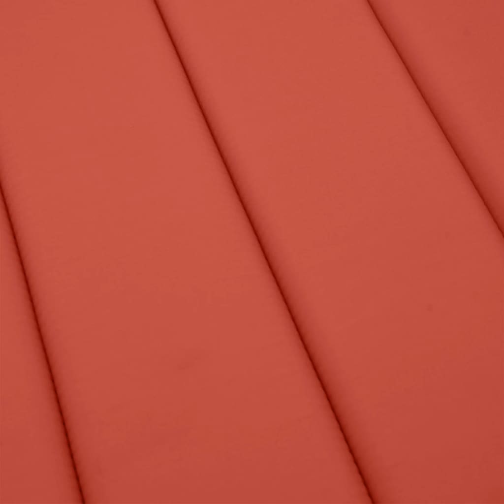 Cuscino per Lettino Prendisole Rosso Mélange 200x70x4cm Tessuto