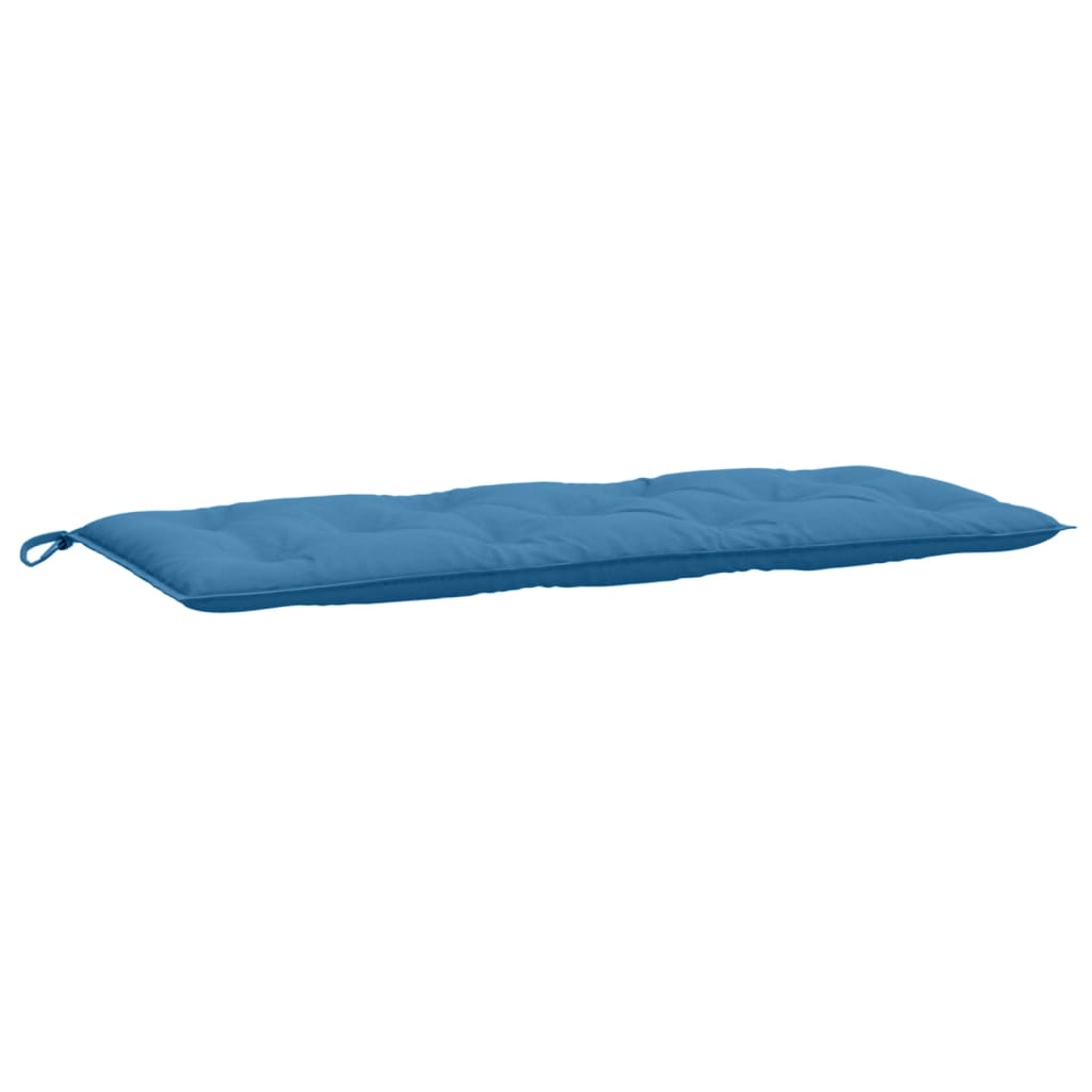 Cuscino per Panca da Giardino Blu Mélange 120x50x7cm in Tessuto