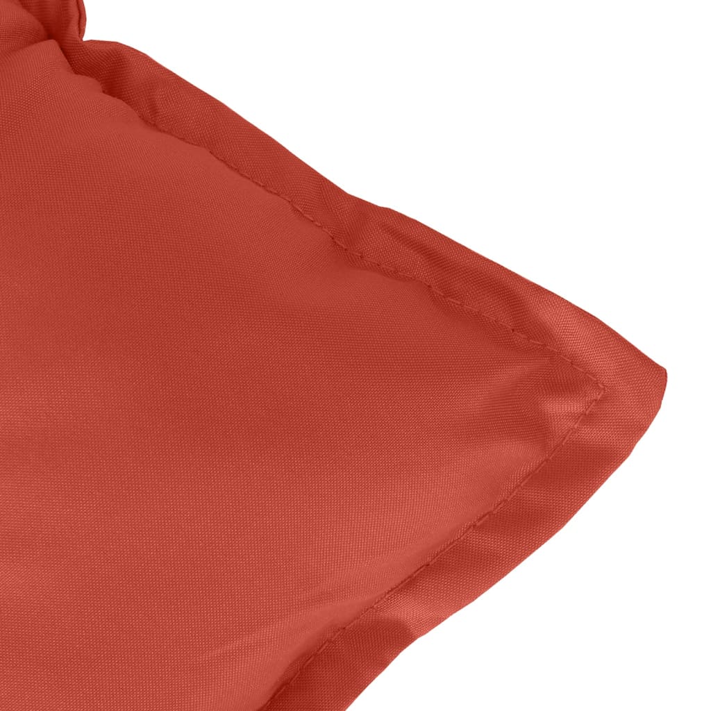Cuscino Panca Giardino Rosso Mélange 120x50x7cm Tessuto