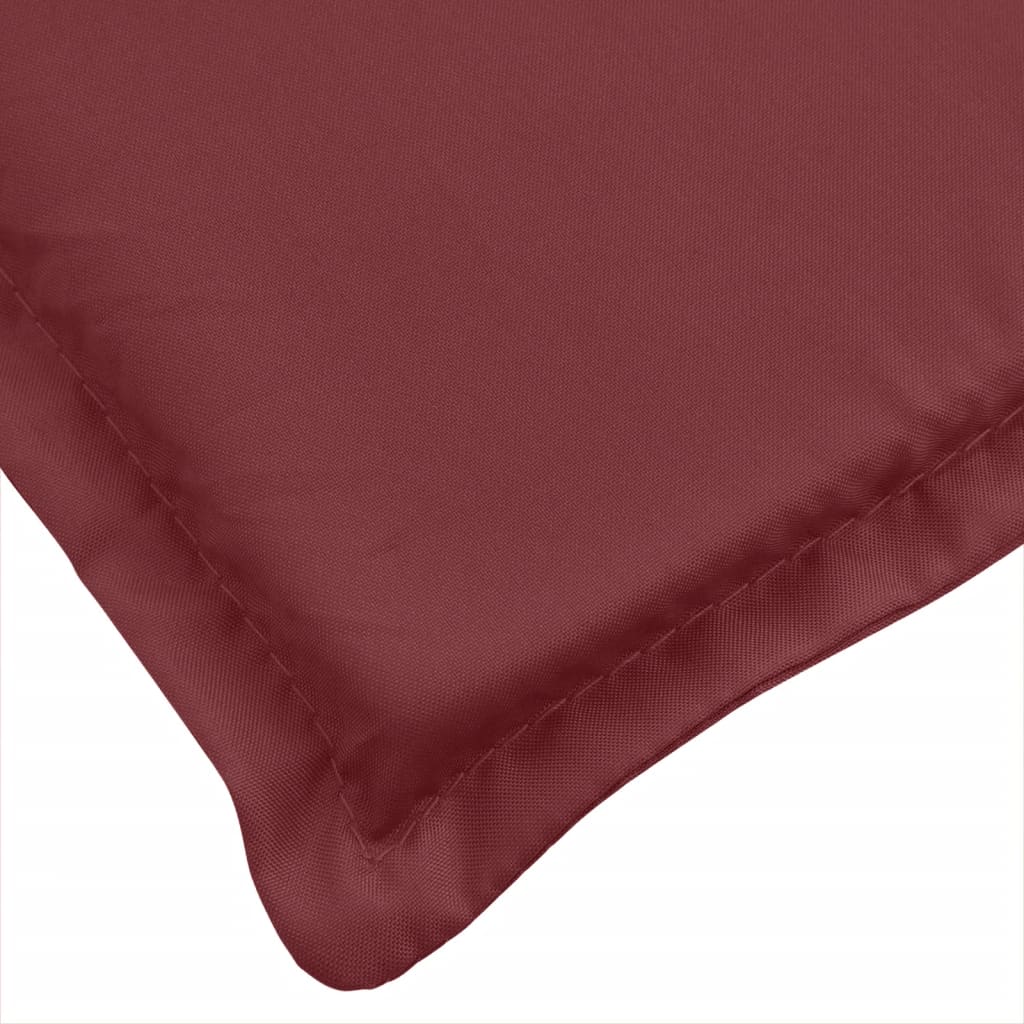 Cuscino Panca da Giardino Rosso Vino Mélange 180x50x7cm Tessuto
