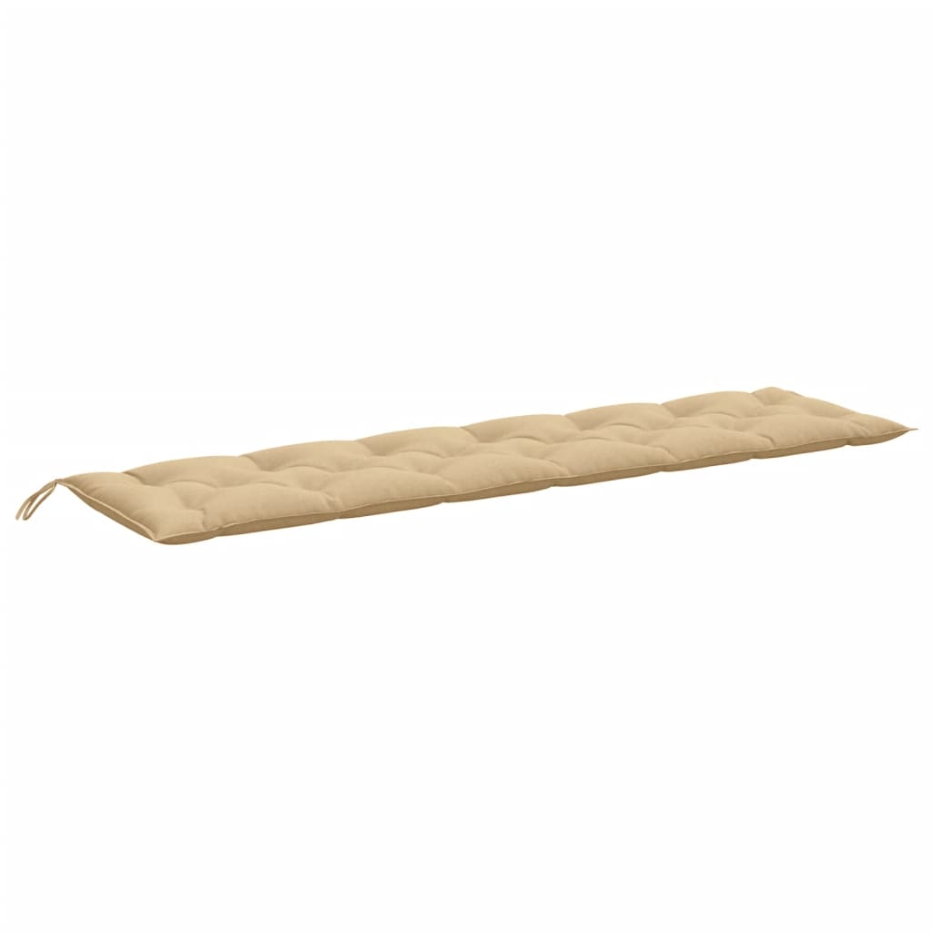 Cuscino per Panca da Giardino Beige Mélange 200x50x7 cm Tessuto