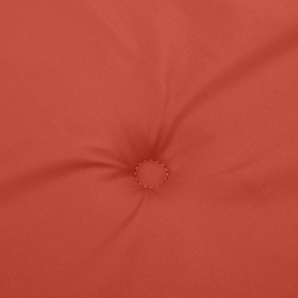 Cuscino per Panca da Giardino Rosso Mélange 200x50x7cm Tessuto