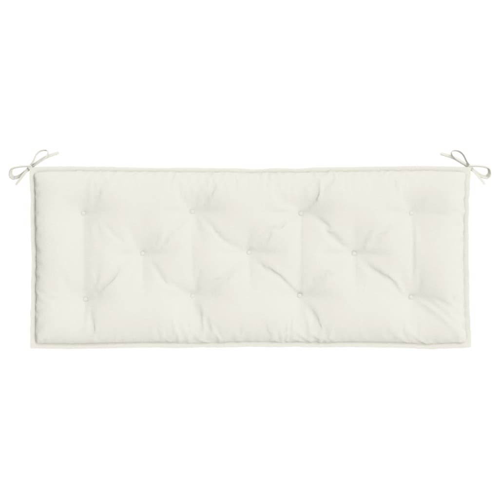Cuscini Panca Giardino 2pz Crema Mélange 120x50x7 cm in Tessuto