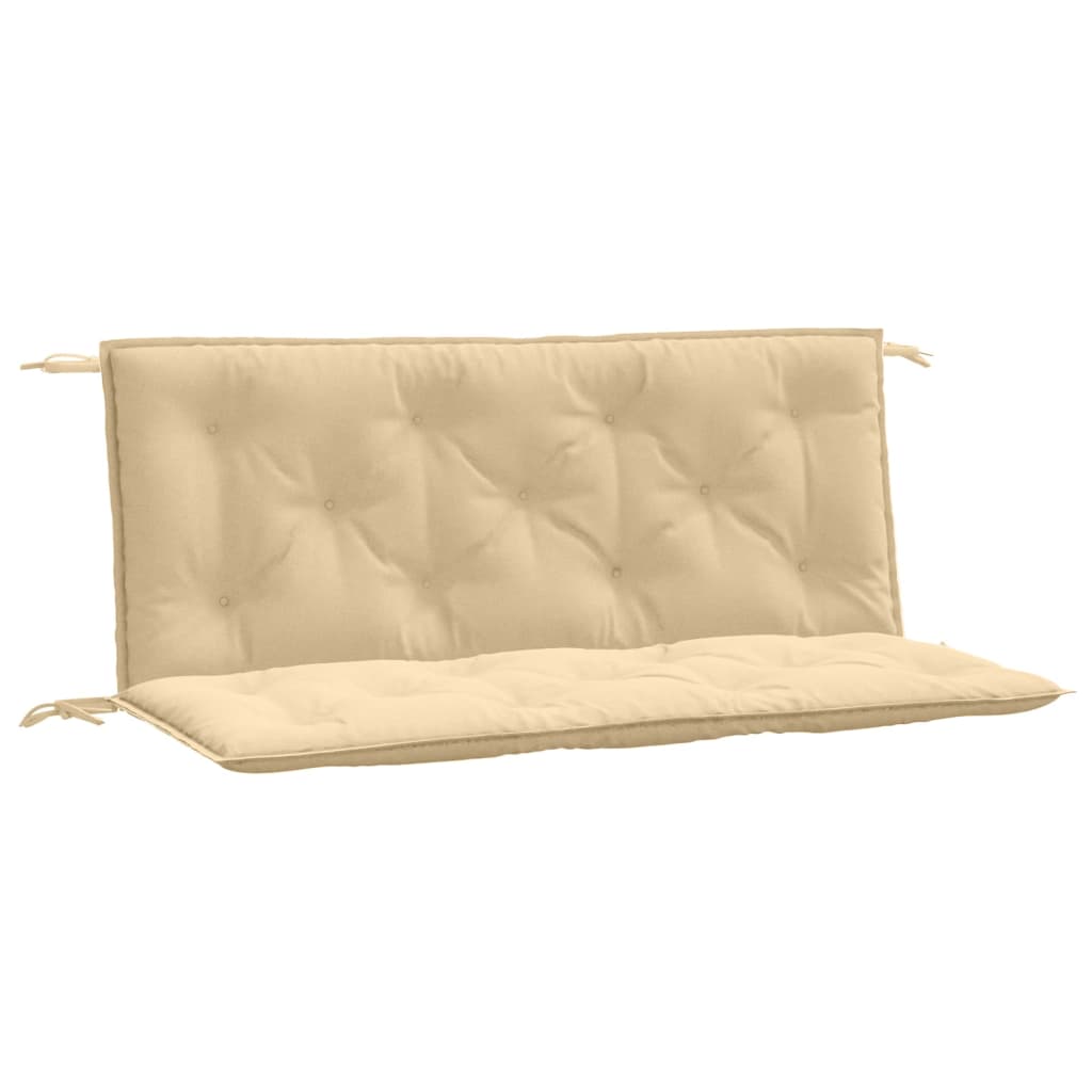 Cuscini Panca Giardino 2pz Beige Mélange 120x50x7 cm in Tessuto