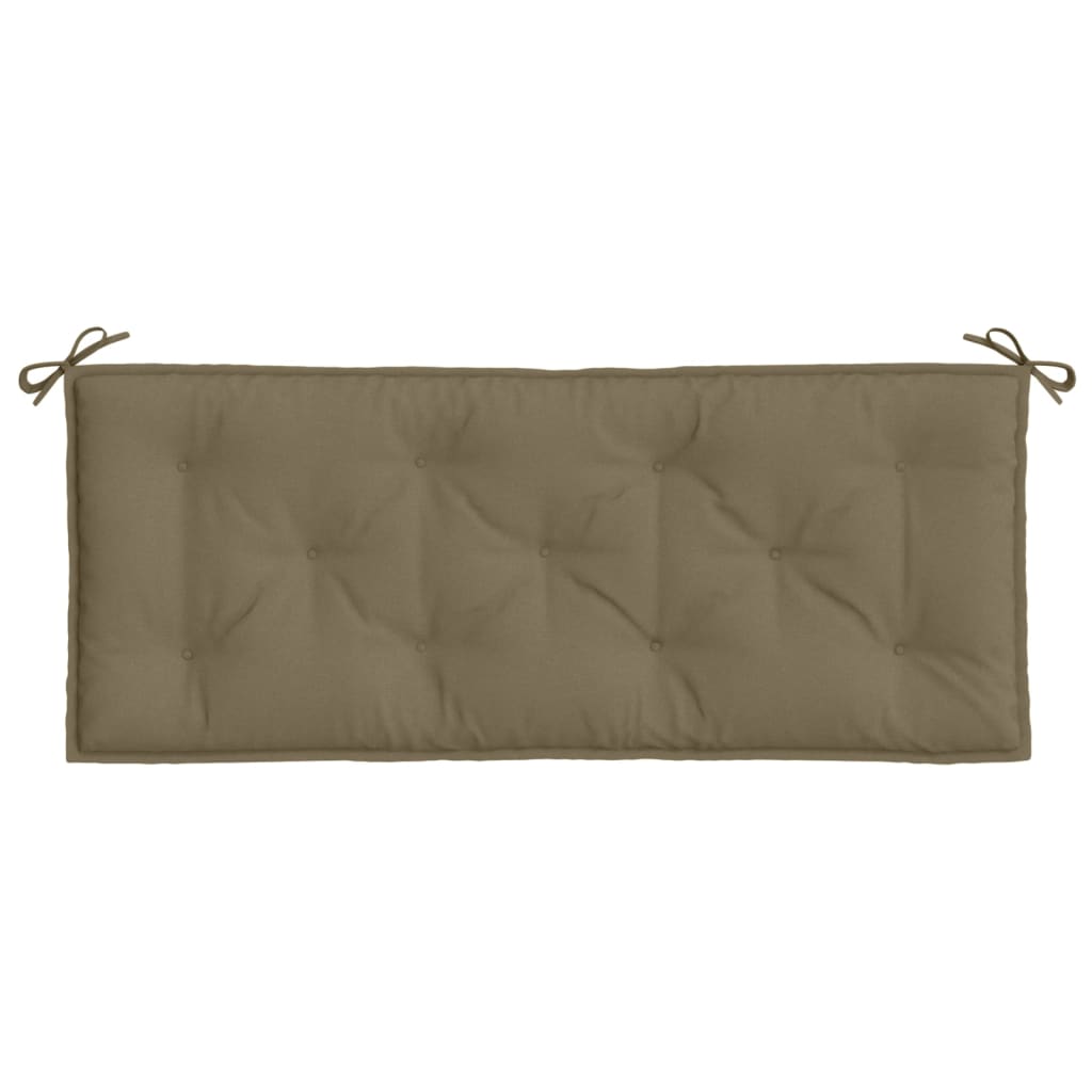 Cuscini Panca Giardino 2pz Tortora Mélange 120x50x7 cm Tessuto