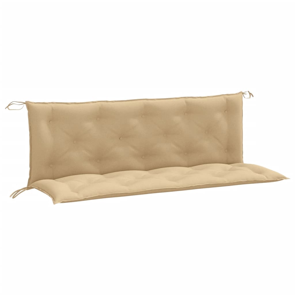 Cuscini Panca Giardino 2pz Beige Mélange 150x50x7 cm Tessuto