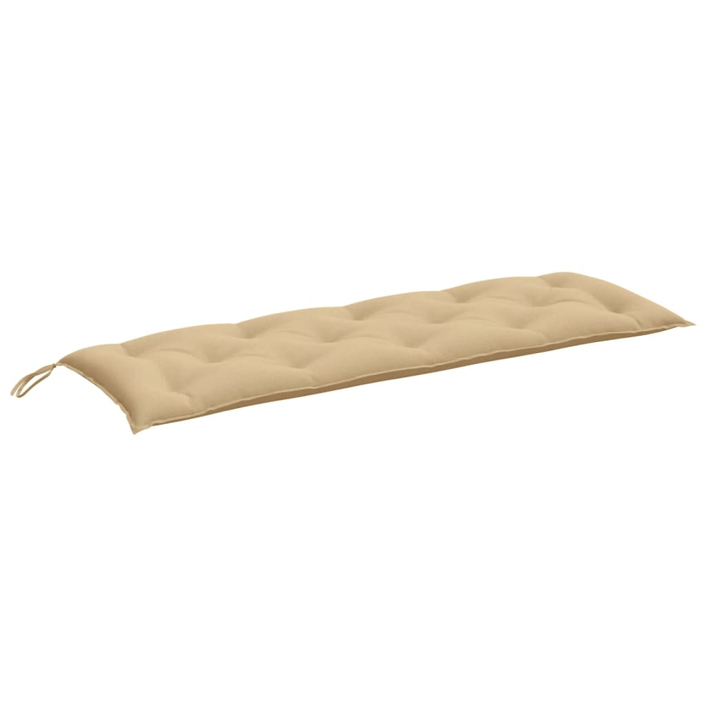Cuscini Panca Giardino 2pz Beige Mélange 150x50x7 cm Tessuto