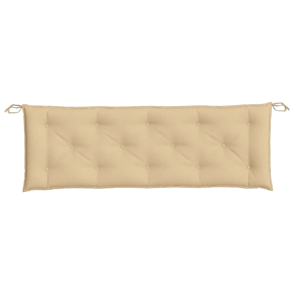 Cuscini Panca Giardino 2pz Beige Mélange 150x50x7 cm Tessuto