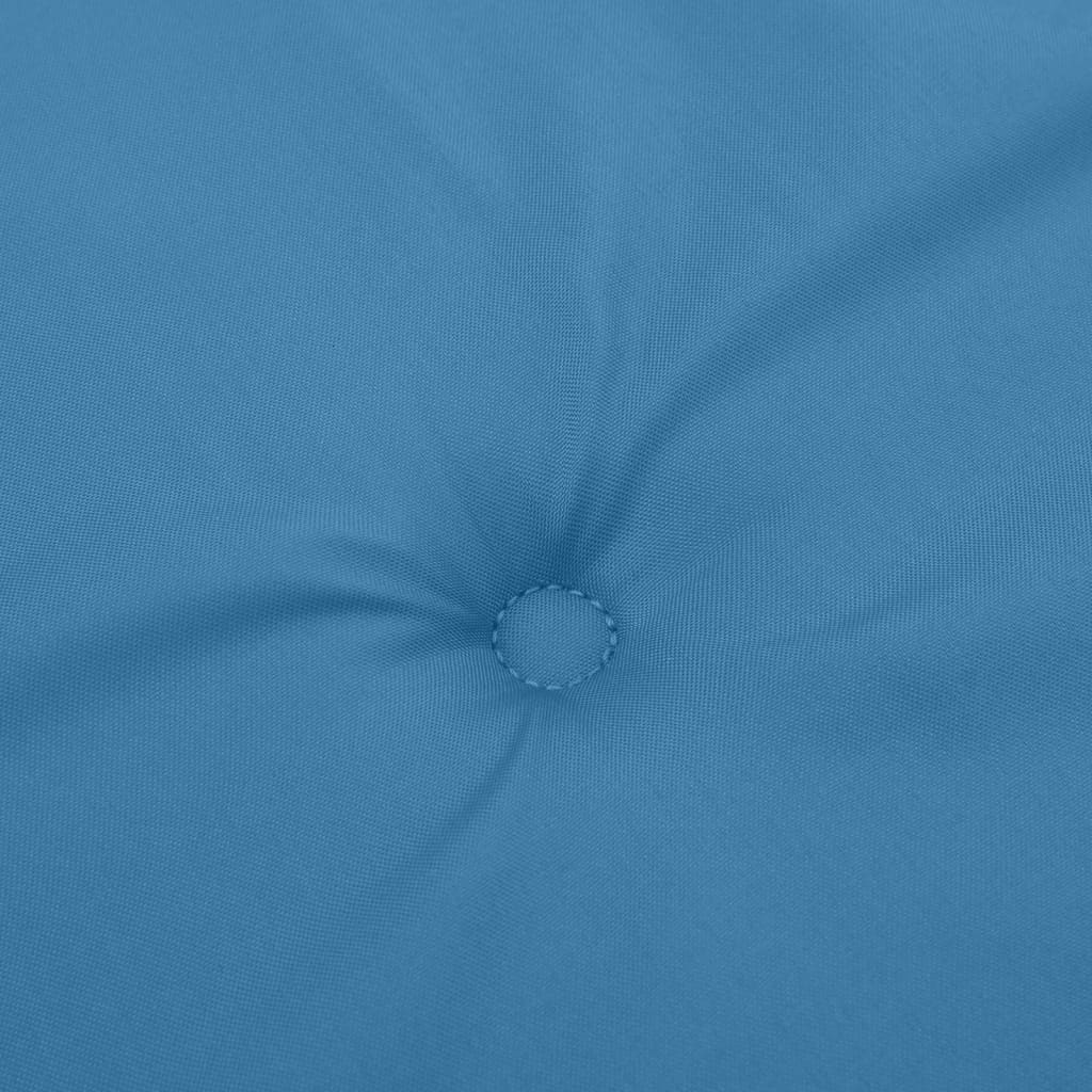 Cuscini Panca Giardino 2pz Blu Mélange 180x50x7 cm Tessuto