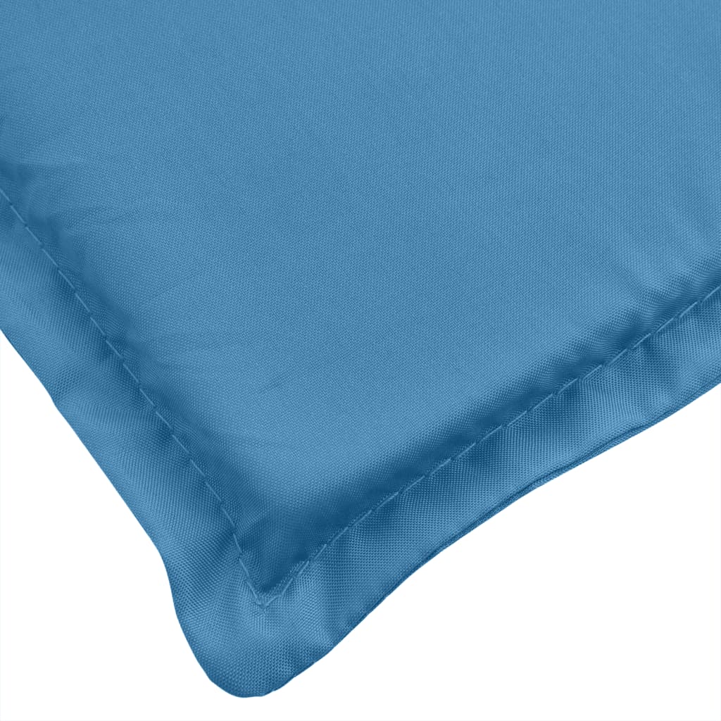 Cuscini Panca Giardino 2pz Blu Mélange 180x50x7 cm Tessuto
