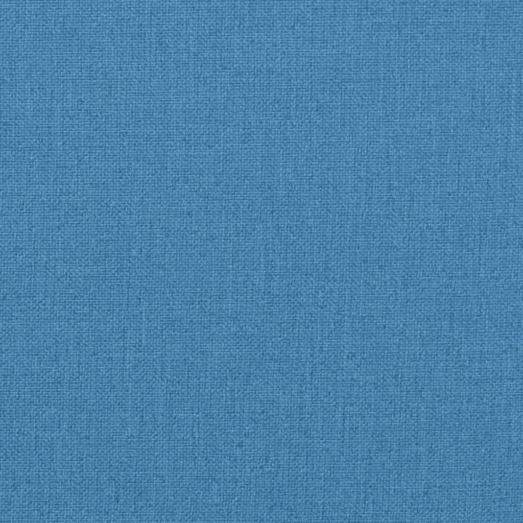 Cuscini Panca Giardino 2pz Blu Mélange 180x50x7 cm Tessuto