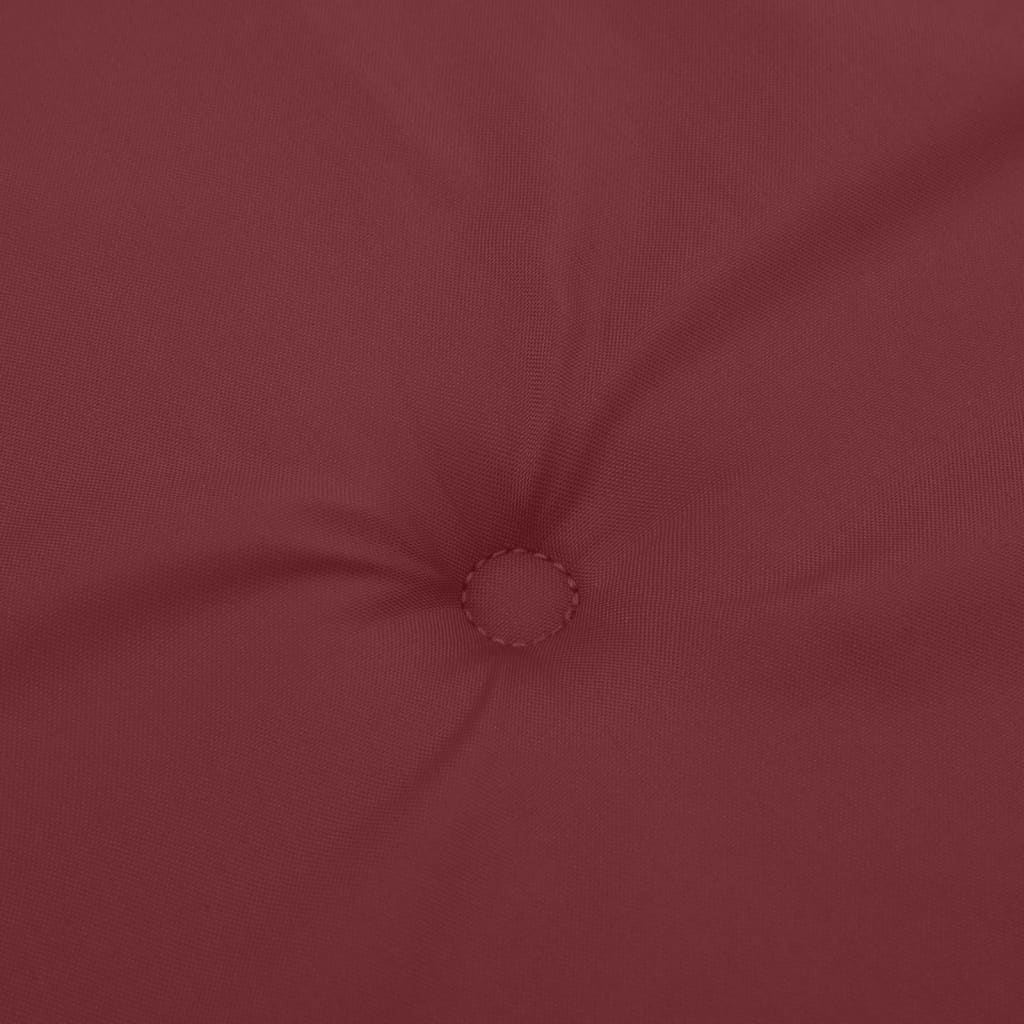 Cuscini Panca Giardino 2pz Rosso Vino Mélange 180x50x7 cm