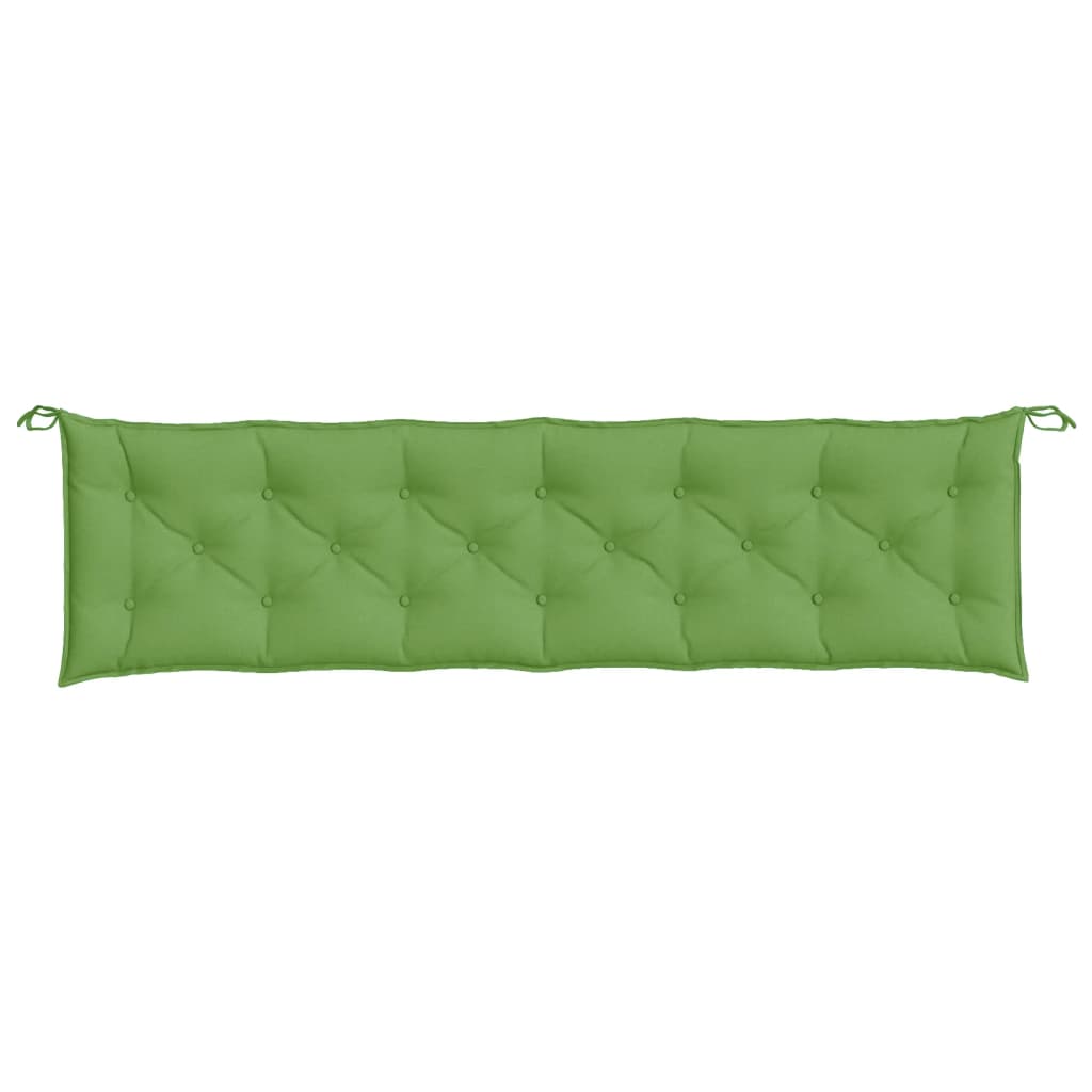 Cuscini Panca Giardino 2pz Verde Mélange 200x50x7 cm Tessuto