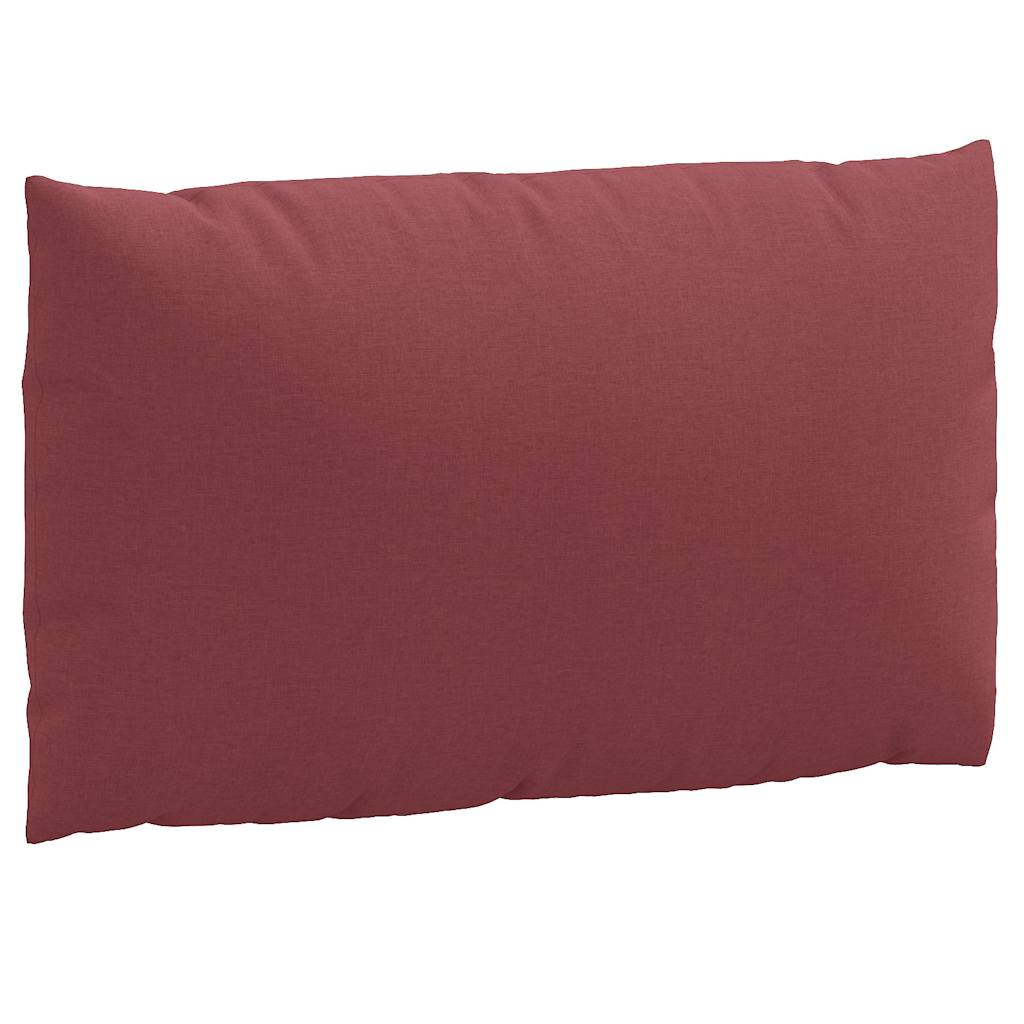 Cuscini per Pallet 3 pz Rosso Vino Mélange in Tessuto