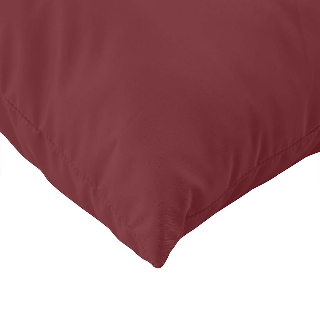 Cuscini per Pallet 3 pz Rosso Vino Mélange in Tessuto