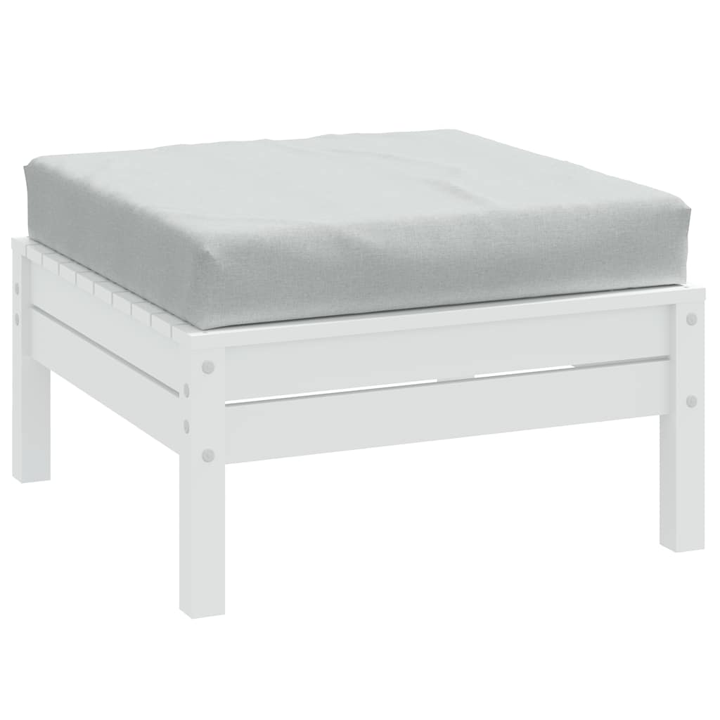 Cuscino per Pallet Grigio Chiaro Mélange 60x60x9,5 cm in Tessuto