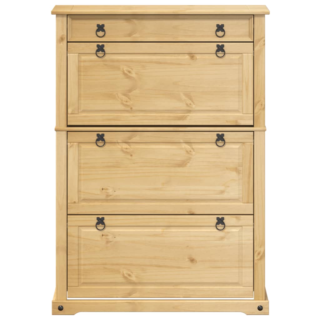 Scarpiera Corona 99x32x138 cm in Legno Massello di Pino