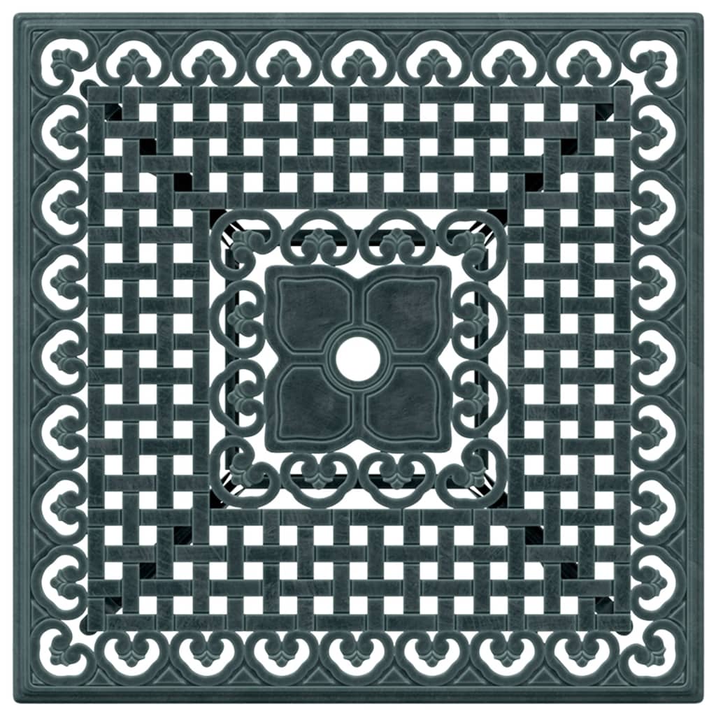 Tavolo da Giardino Verde 80x80x75 cm in Alluminio Pressofuso