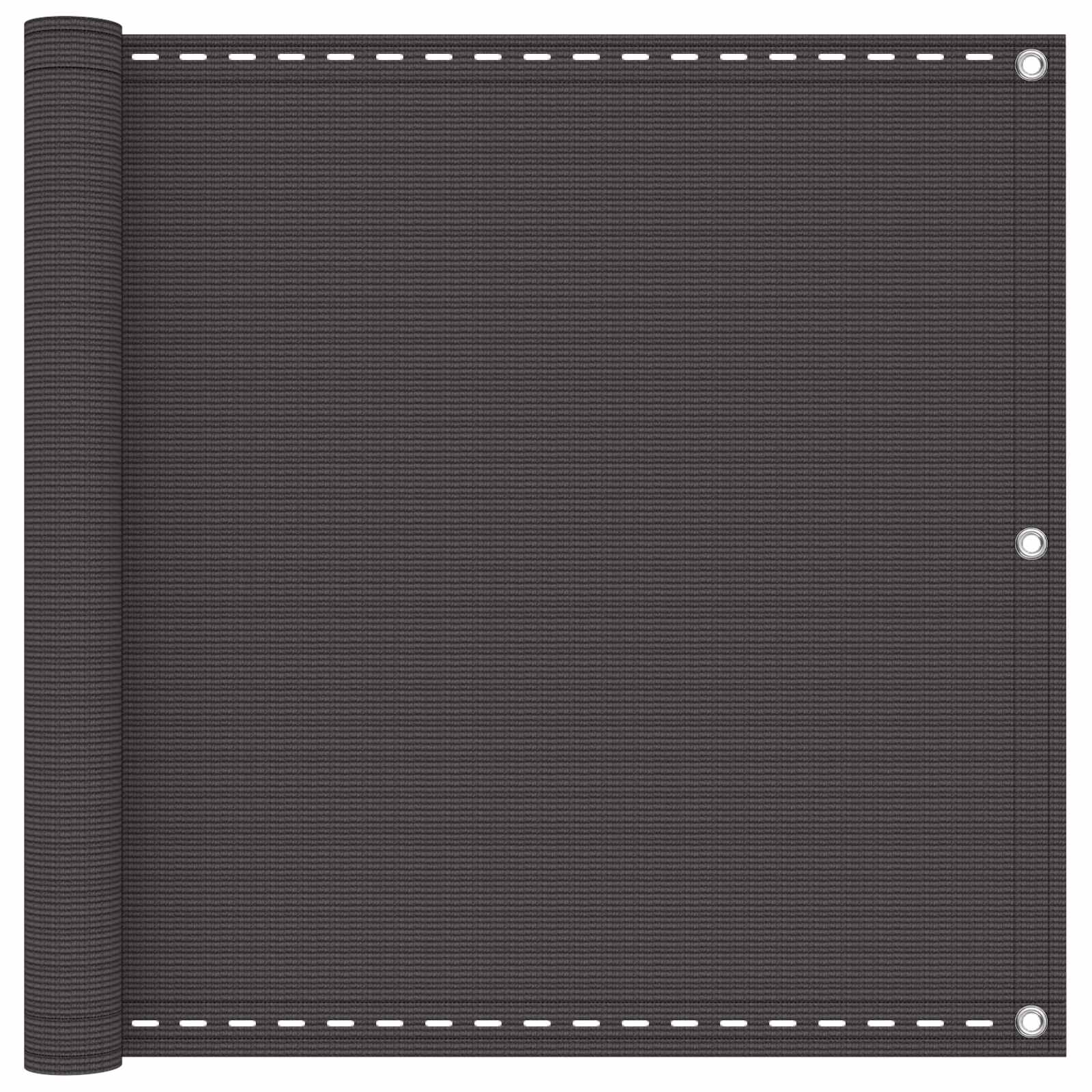 Schermo da balcone Antracite 75 x 800 cm HDPE e alluminio