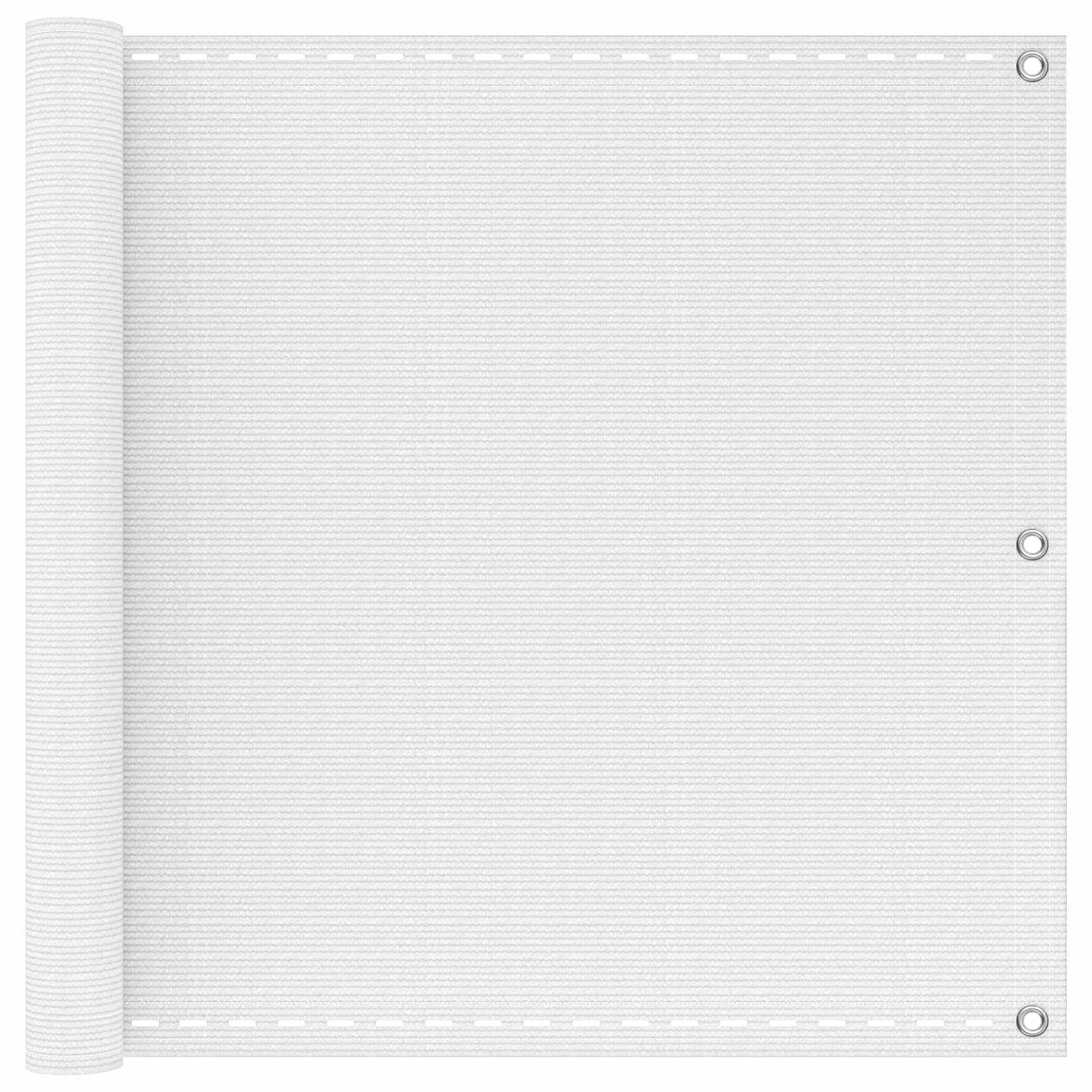 Schermo da balcone Bianco 90 x 1200 cm HDPE e alluminio