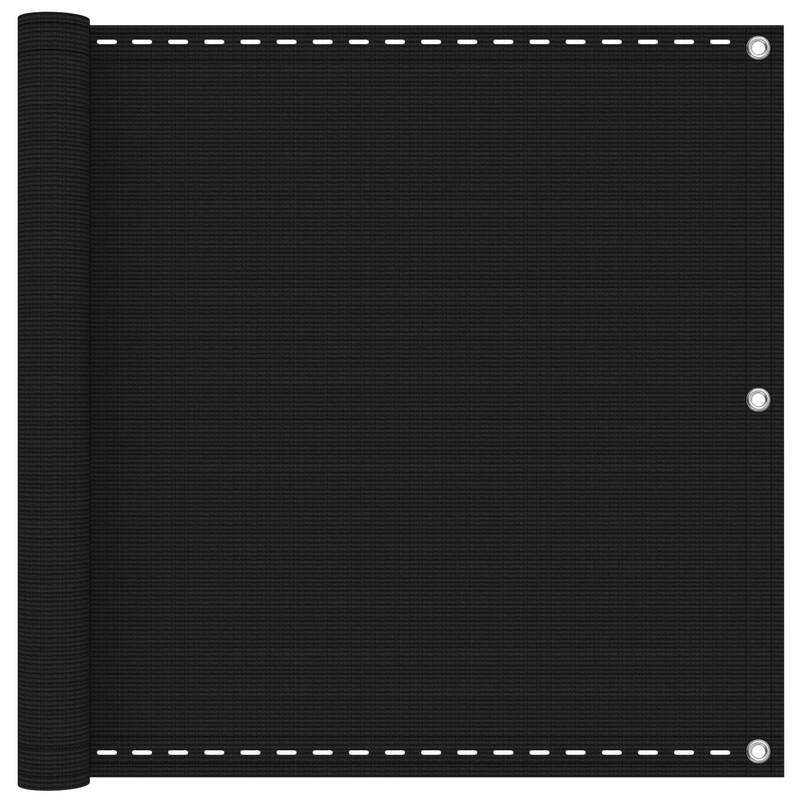 Schermo da balcone Nero 90 x 800 cm HDPE e alluminio