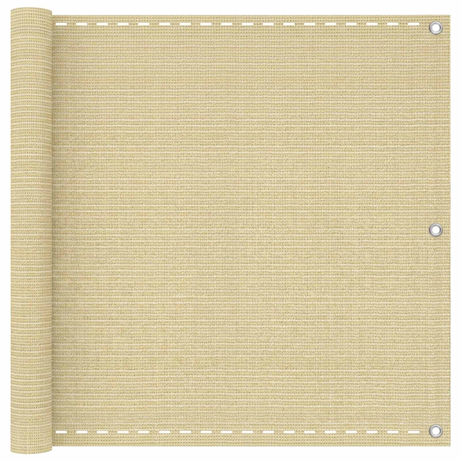 Schermo da balcone Beige 90 x 800 cm HDPE e alluminio