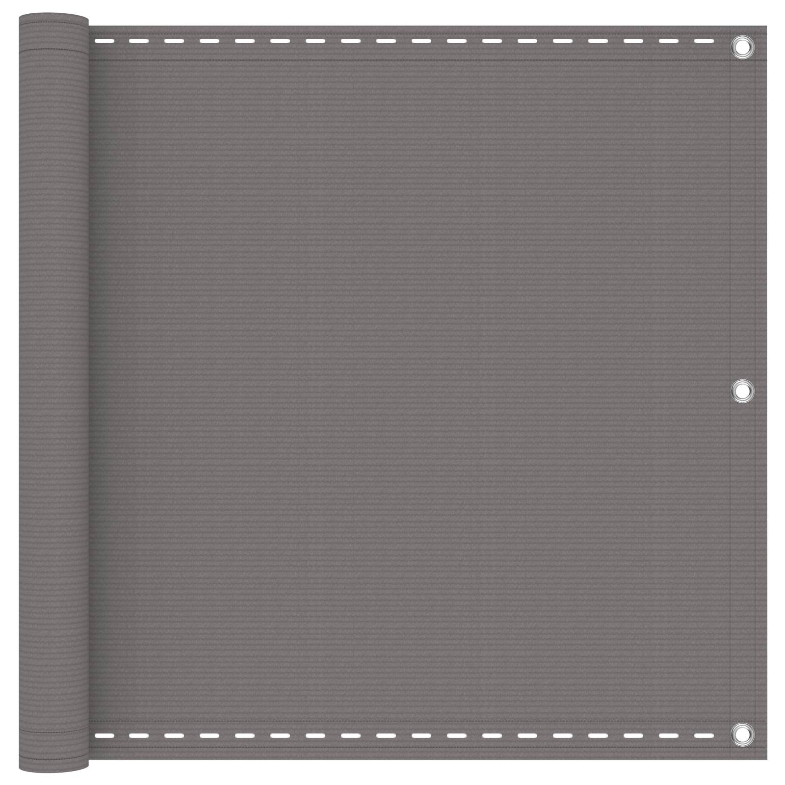 Schermo da balcone Grigio Chiaro 120 x 1000 cm HDPE e alluminio