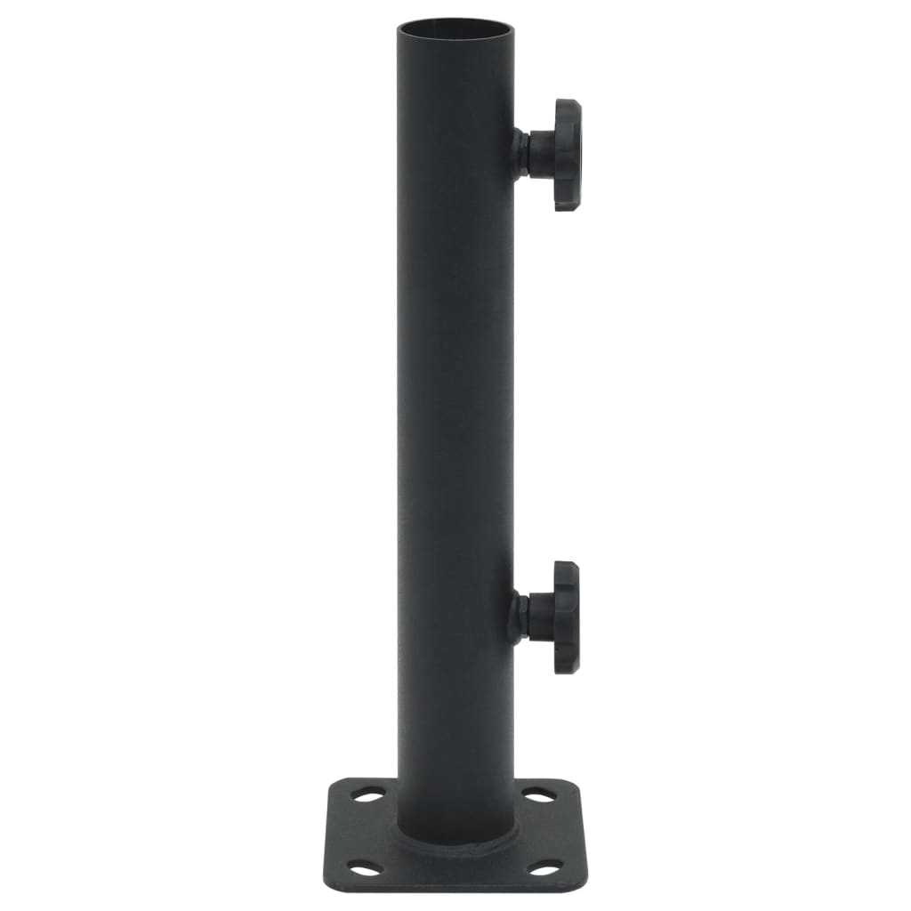 Base per Ombrellone per Palo da Ø32/34/38 mm Nero Opaco Acciaio